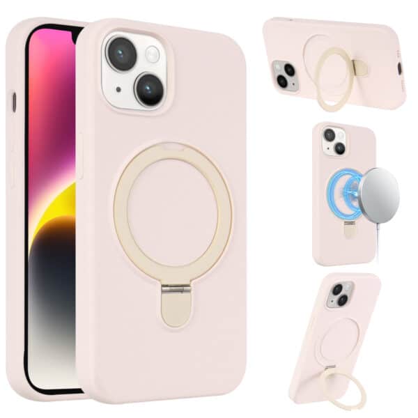Magnetisch siliconen hoesje iPhone 15 Plus - Roze