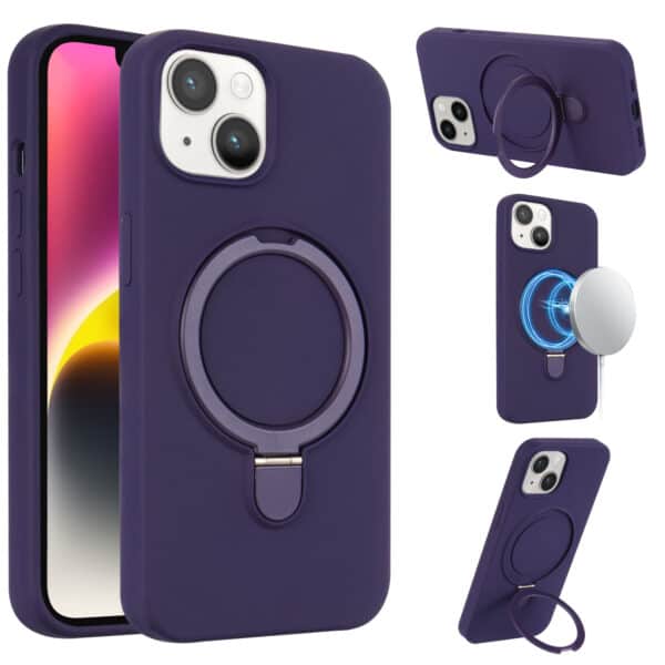 Magnetisch siliconen hoesje iPhone 14 Plus - Paars