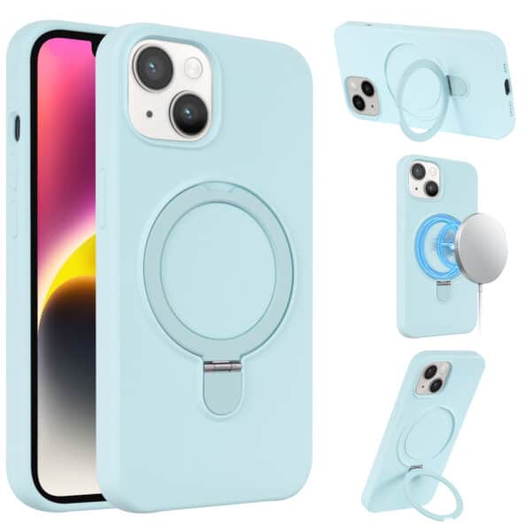 Magnetisch siliconen hoesje iPhone 13 - Blauw