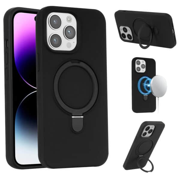 Magnetisch siliconen hoesje iPhone 13 Pro Max - Zwart