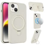 Magnetisch siliconen hoesje iPhone 14 Plus - Beige Main Image