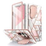 Cosmo 360 hoesje met screenprotector Samsung S24 Ultra - Marmer Main Image