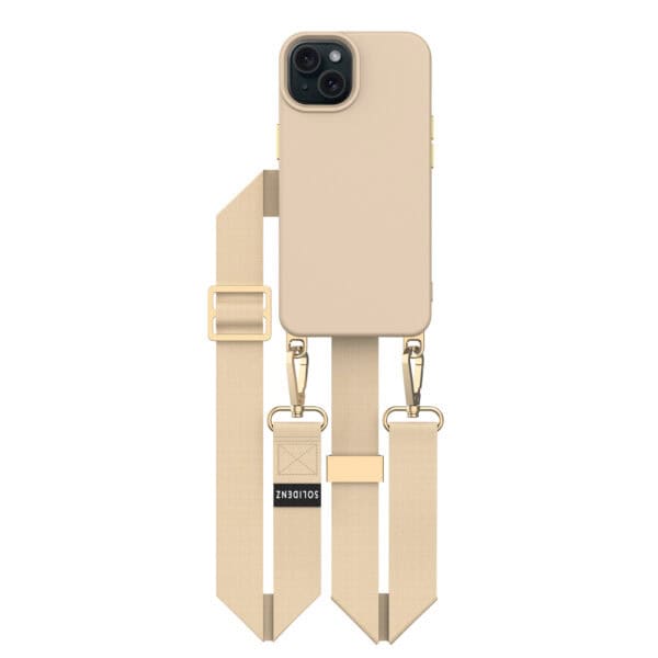 Solidenz Collection iPhone 14 / 13 hoesje met afneembare koord - Caramel