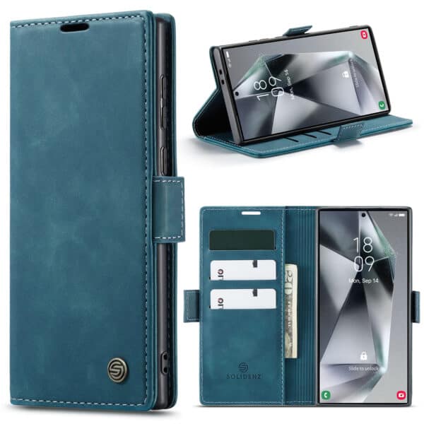 Solidenz Urban Book Samsung S24 Ultra hoesje - Blauw