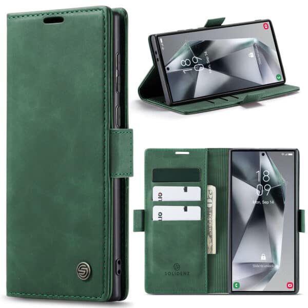 Solidenz Urban Book Samsung S24 Ultra hoesje - Groen