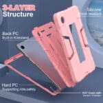 Shockproof Standcase Samsung Tab A9 Hoes - 8.7 inch - Roze - 2