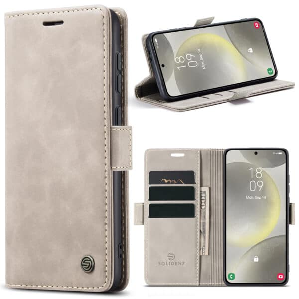 Solidenz Urban Book Samsung A15 hoesje - Beige
