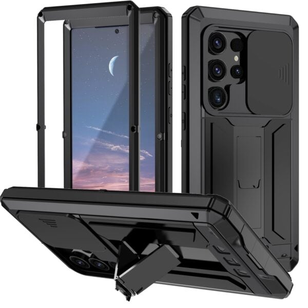 Stofdicht metalen hoes Samsung Galaxy S24 Ultra - Zwart