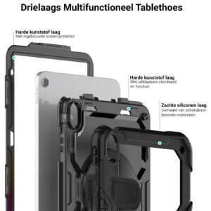 Turtle Shift Extreme Protection 360 Backcase Hoes iPad 11 en iPad 10 - 10.9 inch - Zwart - 2