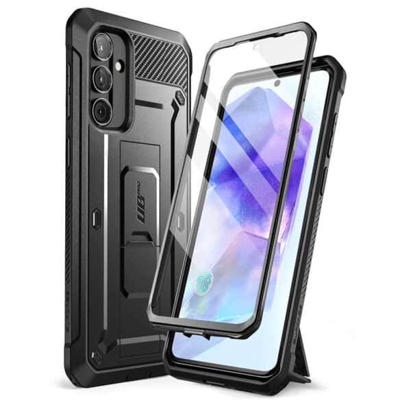 Supcase UB Pro hoesje met screenprotector Samsung Galaxy A55 - Zwart