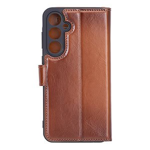 Solidenz Moda Book Samsung A55 echt leren hoesje - Bruin - 2