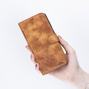 Solidenz Moda Book Samsung A55 echt leren hoesje - Lichtbruin - 5