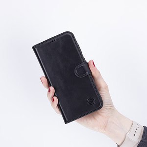 Solidenz Moda Book Samsung A55 echt leren hoesje - Zwart - 5