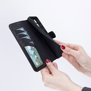 Solidenz Moda Book Samsung A55 echt leren hoesje - Zwart - 6