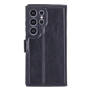 Solidenz Moda Book Samsung S24 Ultra echt leren hoesje - Zwart - 3