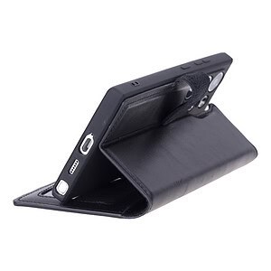 Solidenz Moda Book Samsung S24 Ultra echt leren hoesje - Zwart - 4