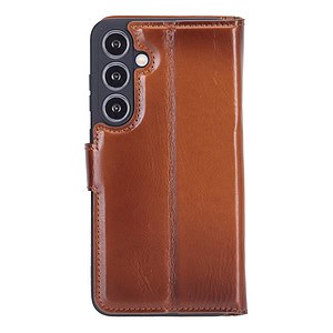 Solidenz Moda Book Samsung S24 Plus echt leren hoesje - Bruin - 1