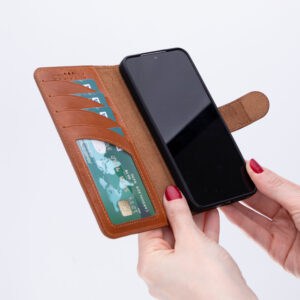 Solidenz Moda Book Samsung S24 Plus echt leren hoesje - Bruin - 3