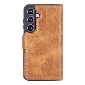 Solidenz Moda Book Samsung S24 Plus echt leren hoesje - Lichtbruin - 1