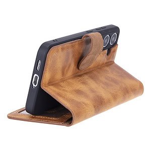 Solidenz Moda Book Samsung S24 Plus echt leren hoesje - Lichtbruin - 5