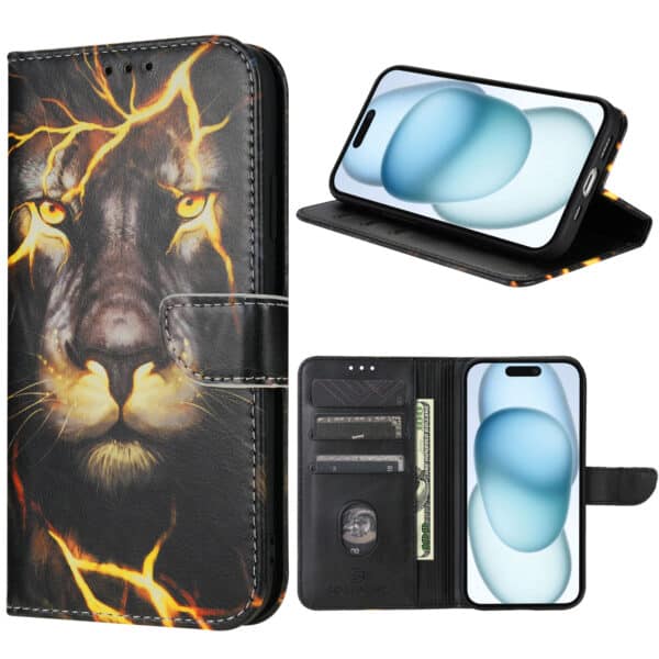 Solidenz bookcase iPhone 15 - Leeuw