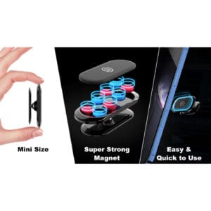 Solidenz Magnetische Houder voor Telefoons in de Auto of elders - Universeel - Zwart - 8