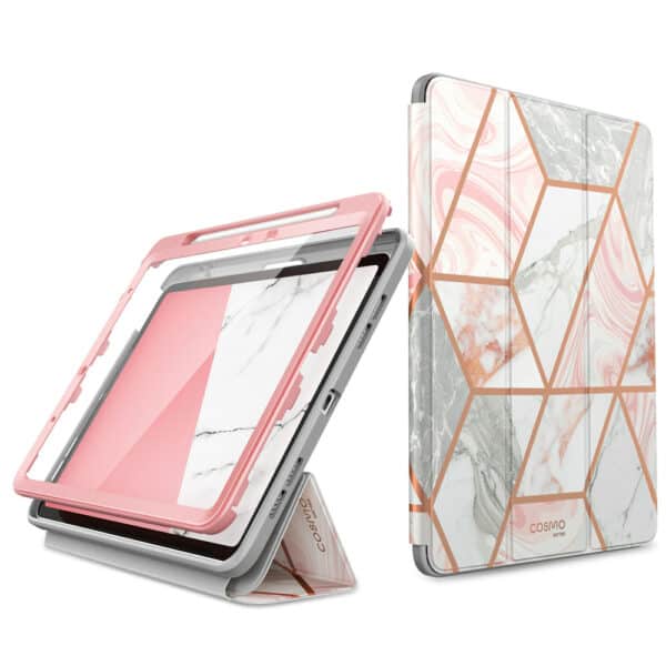 Cosmo Hoes met screen protector iPad Air 6 (M3 en M2) / Air 5 / Air 4 - 11 inch en 10.9 inch - Marmer