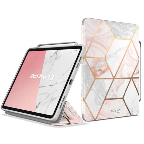 Cosmo Hoes met screen protector iPad Pro 13'' 2024 - 13 inch 2024 - Marmer