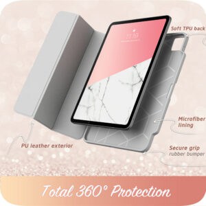 Cosmo Hoes met screen protector iPad Pro 11'' 2024 - 11 inch 2024 - Marmer - 2