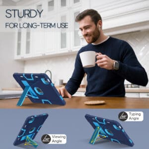 Fonu Shockproof Standcase hoes iPad Air 6 (M3 en M2) / Air 5 / Air 4 / Pro 11'' - 10.9 inch en 11 inch - Blauw - 2