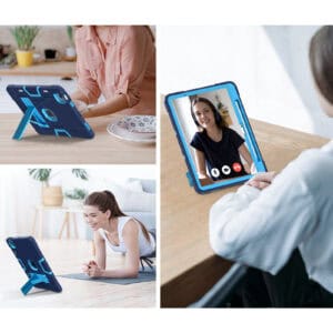 Fonu Shockproof Standcase hoes iPad Air 6 (M3 en M2) / Air 5 / Air 4 / Pro 11'' - 10.9 inch en 11 inch - Blauw - 3