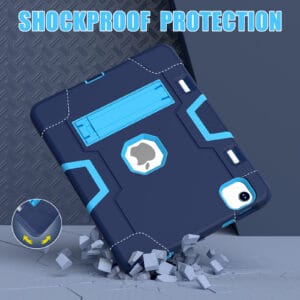 Fonu Shockproof Standcase hoes iPad Air 6 (M3 en M2) / Air 5 / Air 4 / Pro 11'' - 10.9 inch en 11 inch - Blauw - 4