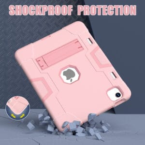 Fonu Shockproof Standcase hoes iPad Air 6 (M3 en M2) / Air 5 / Air 4 / Pro 11'' - 10.9 inch en 11 inch - Roze - 4