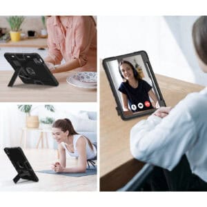 Fonu Shockproof Standcase hoes iPad Air 6 (M3 en M2) / Air 5 / Air 4 / Pro 11'' - 10.9 inch en 11 inch - Zwart - 3