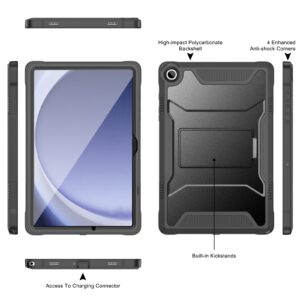 Fullcover hoes Samsung Galaxy Tab A9 Plus - 11 inch - Zwart - 1