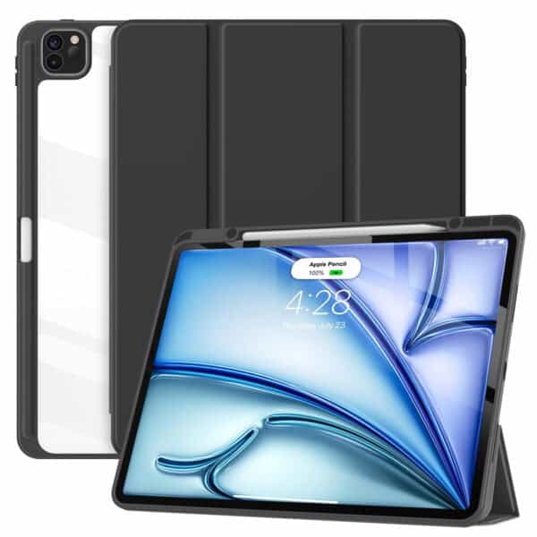 Solidenz Hybrid Hoes iPad Air 6 (M3 en M2) - 13 inch (2025 / 2024) - Zwart