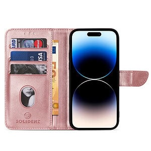 Solidenz bookcase iPhone 16 - Roségoud - 3