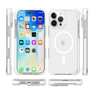 Stevig transparant iPhone 16 Pro Max hoesje met magnetische werking - 1