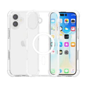 Stevig transparant iPhone 16 Plus hoesje met magnetische werking Main Image