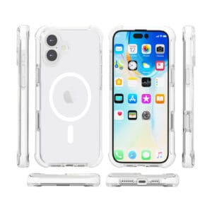 Stevig transparant iPhone 16 Plus hoesje met magnetische werking - 1
