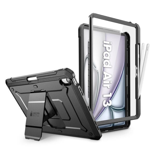 Supcase hoes met screenprotector iPad Air 6 (M3 en M2) - 13 inch (2025 / 2024) - Zwart