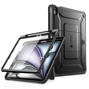 Supcase hoes met screenprotector iPad Air 6 (M3 en M2) - 13 inch (2025 / 2024) - Zwart - 1