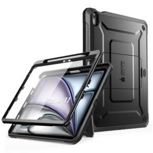 Supcase hoes met screenprotector iPad Air 6 (M3 en M2) / Air 5 / Air 4 - 11 inch en 10.9 inch - Zwart - 1