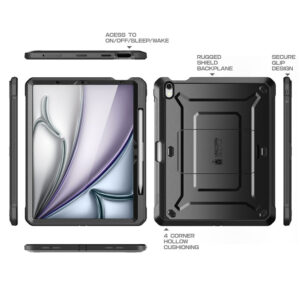 Supcase hoes met screenprotector iPad Air 6 (M3 en M2) / Air 5 / Air 4 - 11 inch en 10.9 inch - Zwart - 7