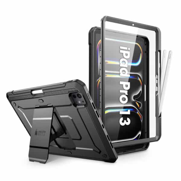 Supcase hoes met screenprotector iPad Pro 13'' 2024 - 13 inch 2024 - Zwart