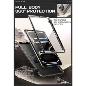 Supcase hoes met screenprotector iPad Pro 11'' 2024 - 11 inch 2024 - Zwart - 4