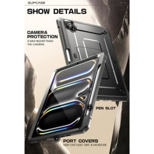 Supcase hoes met screenprotector iPad Pro 11'' 2024 - 11 inch 2024 - Zwart - 5
