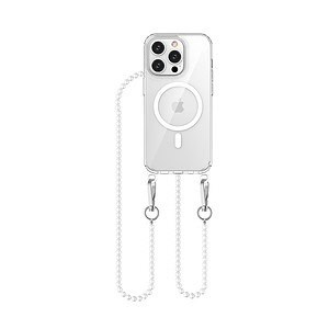 Solidenz Collection iPhone 16 Pro Max hoesje met afneembare koord - White pearls - 1