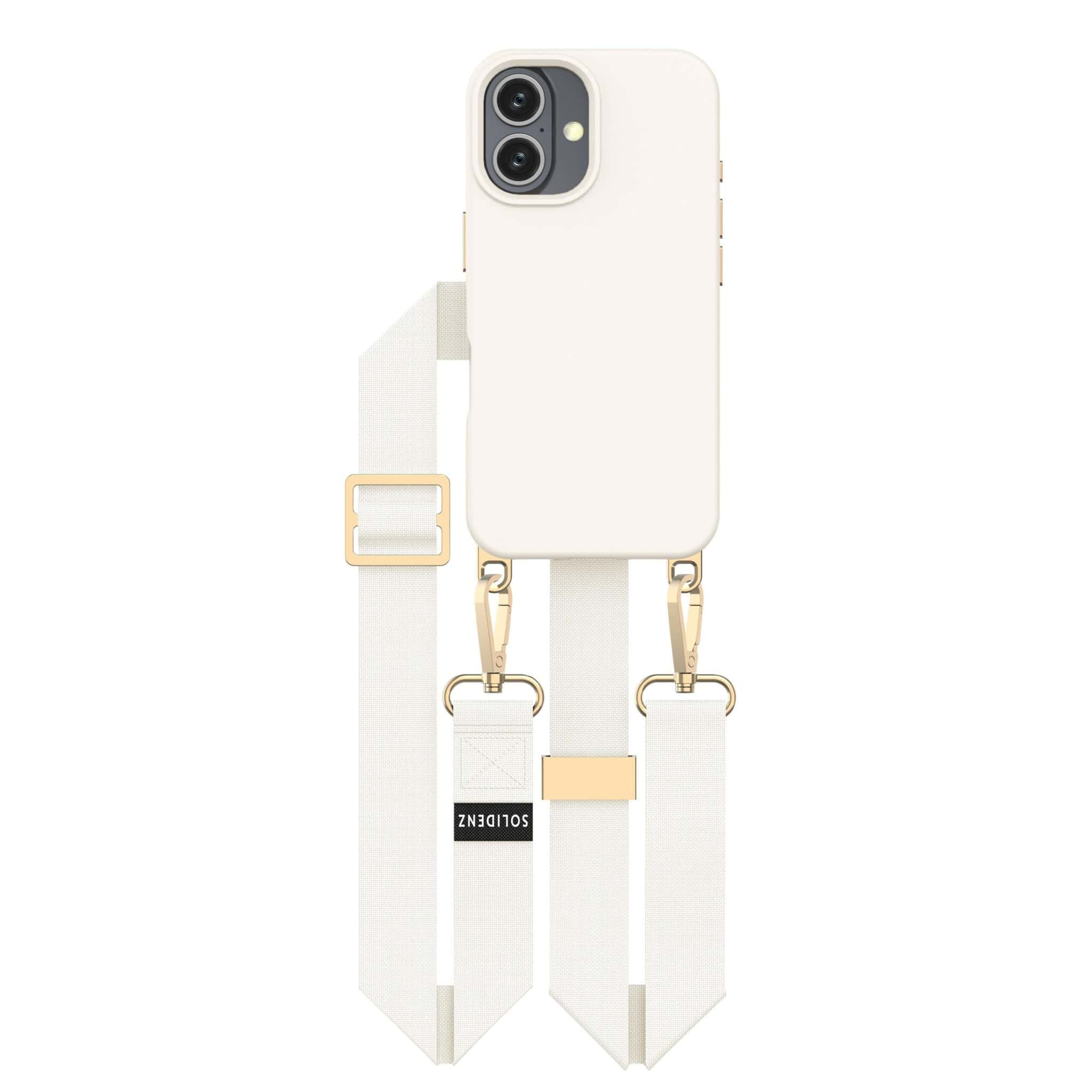 Solidenz Collection iPhone 16 hoesje met afneembare koord - Beige Main Image
