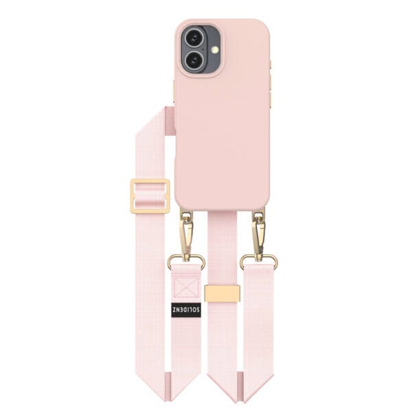 Solidenz Collection iPhone 16 hoesje met afneembare koord - Roze